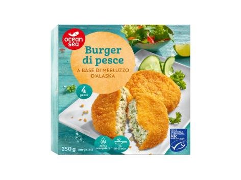 Burger di pesce panato