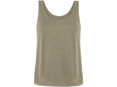 Canotta in lino da donna