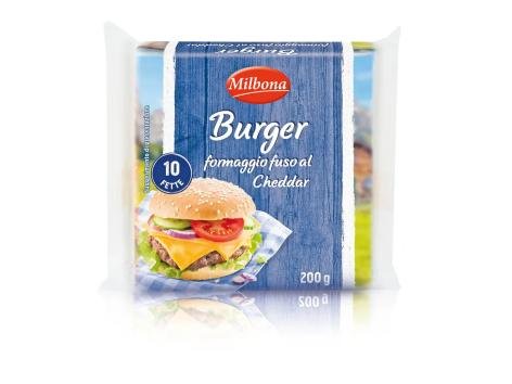 Formaggio fuso a fette al cheddar