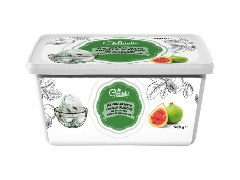 Gelato gusto vaniglia con fichi canditi