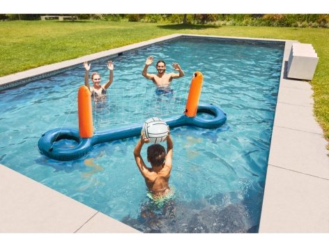 Rete da pallavolo o set cesto e porta gonfiabili