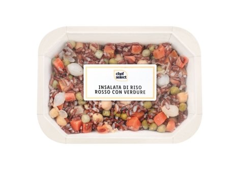 Insalata di riso rosso con verdure