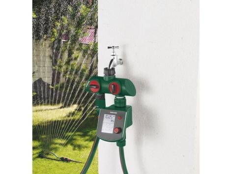 Distributore a due vie, timer per irrigazione o contatore acqua