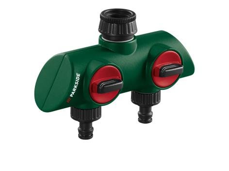 Distributore a due vie, timer per irrigazione o contatore acqua