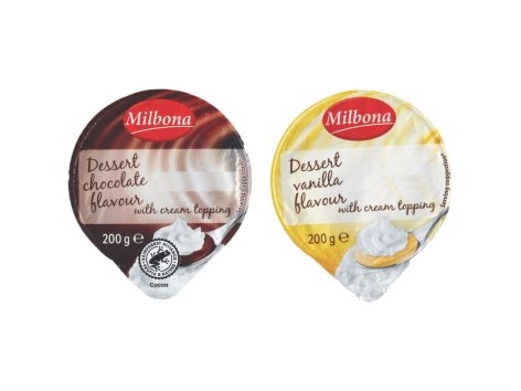 Coppa al cacao o alla vaniglia con panna