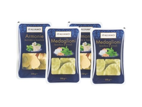 Armonie burrata e basilico o medaglioni basilico e pinoli