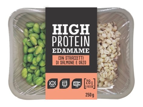Salmone a straccetti con orzo ed edamame High Protein