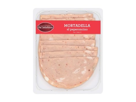 Mortadella al peperoncino affettata