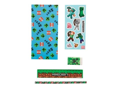 Set cancelleria o tappetino da scrivania "Minecraft, Harry Potter, Spider-Man, Barbie"