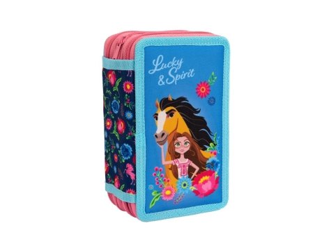 Astuccio a tre cerniere "Jurassic World, Frozen, Spiderman, Spirit"