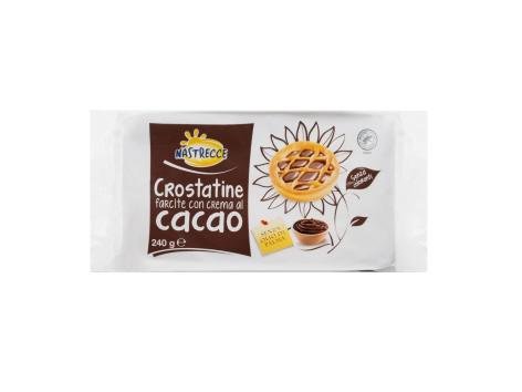 Crostatine farcite con crema al cacao