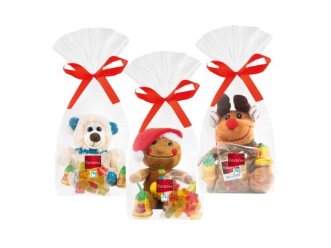 Peluche con cioccolata e caramelle gommose