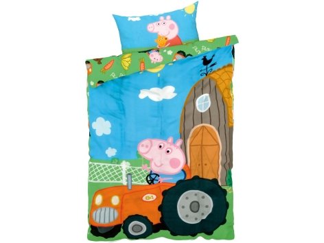 Parure copripiumino per bambini "Hello Kitty, Minions, Miraculous, Paw Patrol, Peppa Pig, Sam il Pompiere"