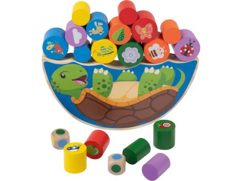 Gioco in legno “Domino, memo, gioco della pesca o di equilibrio”