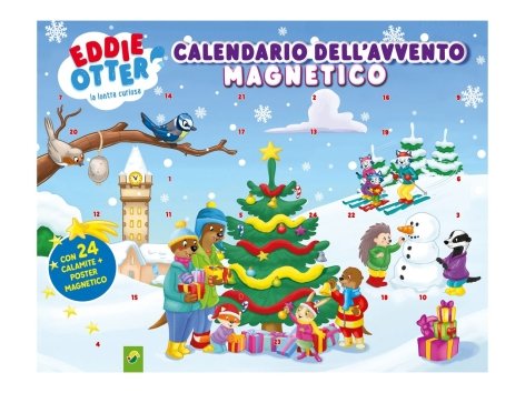 Calendario dell'avvento magnetico "Paw Patrol, Peppa Pig, Eddie Otter, Elfi di Natale"