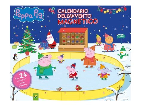Calendario dell'avvento magnetico "Paw Patrol, Peppa Pig, Eddie Otter, Elfi di Natale"