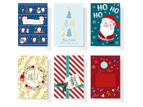 Set di buste o biglietti di auguri natalizi