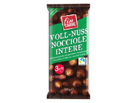 Cioccolato al latte con nocciole intere