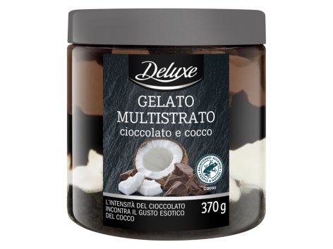 Gelato multistrato con cioccolato e cocco