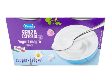 Yogurt bianco magro senza lattosio