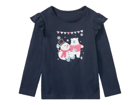 Maglia fluorescente a maniche lunghe da bambina