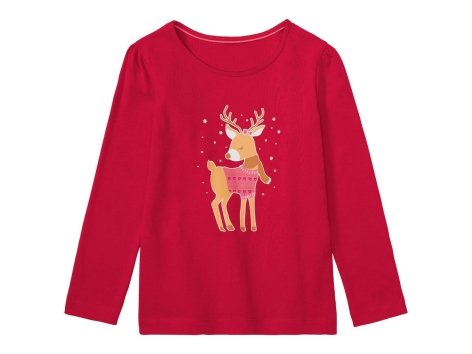 Maglia fluorescente a maniche lunghe da bambina