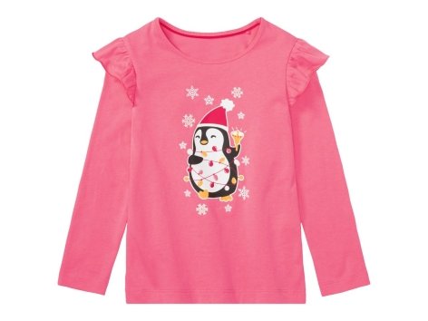 Maglia fluorescente a maniche lunghe da bambina