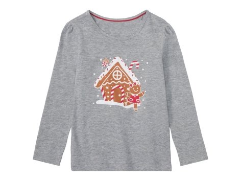 Maglia fluorescente a maniche lunghe da bambina