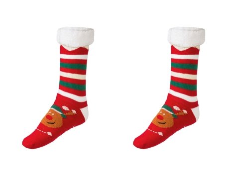 Calze antiscivolo natalizie da donna