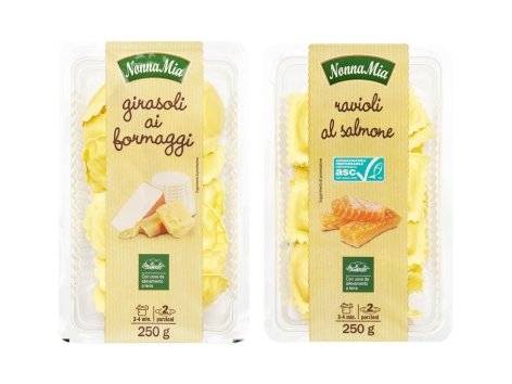 Girasoli ai formaggi o ravioli al salmone