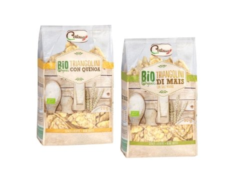 Triangolini con quinoa o di mais