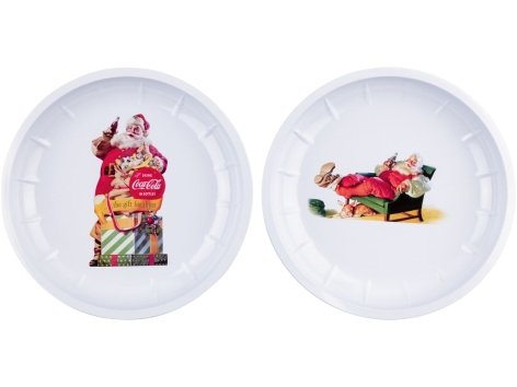 Piatto o scatola di latta natalizi