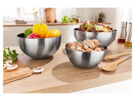 Set ciotole in acciaio
