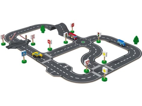 Set gioco pista in legno