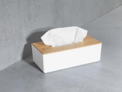 Portascopino, scatola per fazzoletti cosmetici o box portaoggetti per bagno