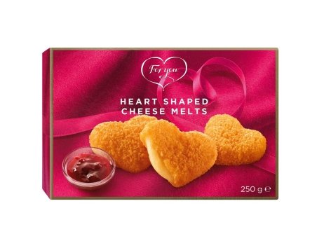Formaggio impanato a forma di cuore