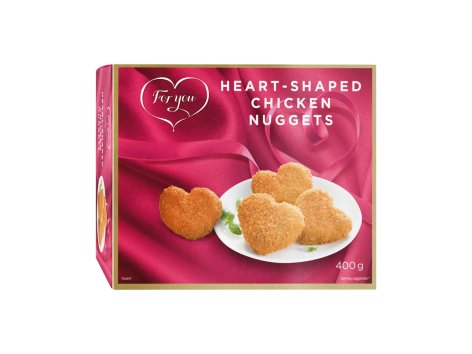 Nuggets di pollo a forma di cuore
