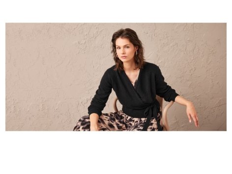 Cardigan incrociato da donna