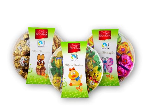 Mini figure pasquali di cioccolato al latte