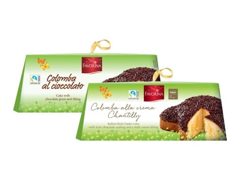 Colomba al cioccolato o Colomba alla crema chantilly ricoperta di cioccolato