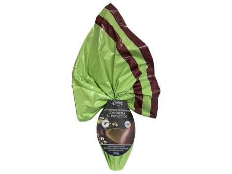 Uovo cremino di cioccolato al latte e crema al pistacchio