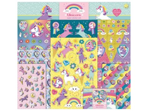 Set adesivi "Frozen, Paw Patrol, Dino, Unicorn, Peppa Pig"