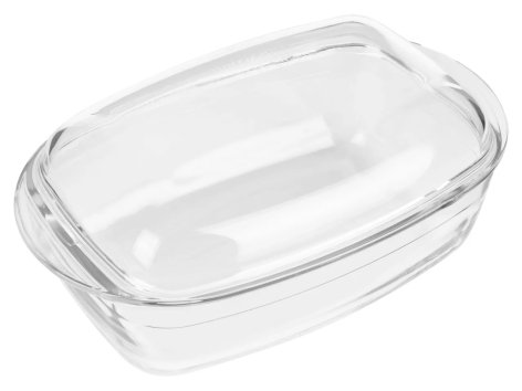 Rostiera in vetro con coperchio