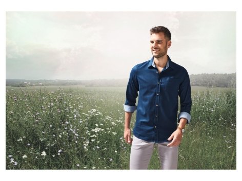 Camicia in canapa da uomo