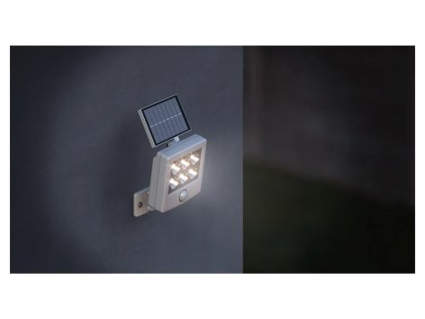 Faro LED ad energia solare con sensore di movimento e crepuscolare