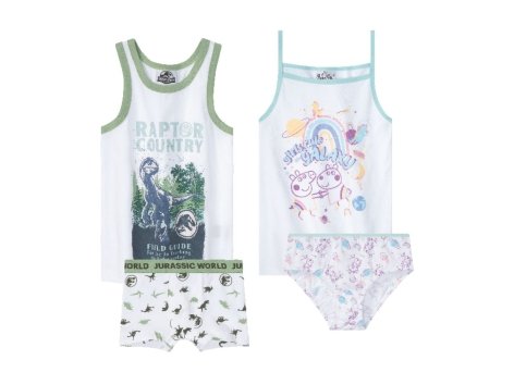 Coordinato intimo da bambini “Paw Patrol, Peppa Pig, Barbie, Transformers, Jurassic World”
