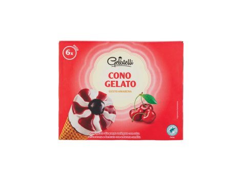 Cono gelato gusto amarena