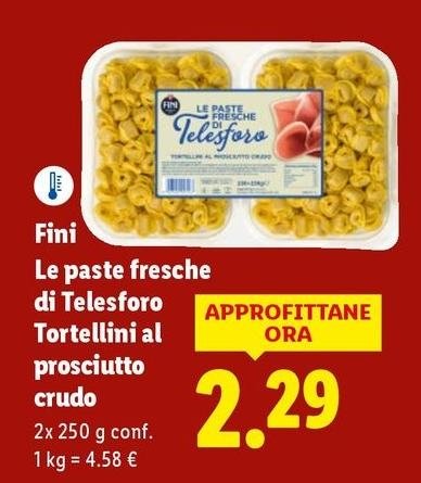 Fini - Le Paste Fresche Di Telesforo Tortellini Al Prosciutto Crudo