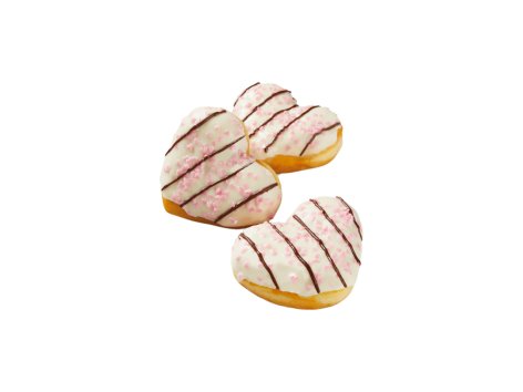 Krapfen a forma di cuore con glassa