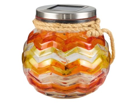 Vaso decorativo in vetro ad energia solare